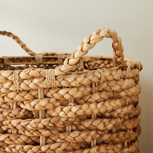 Panier multifonctionnel en jacinthe d'eau, panier de rangement suspendu, décoration d'intérieur - Product Image 4