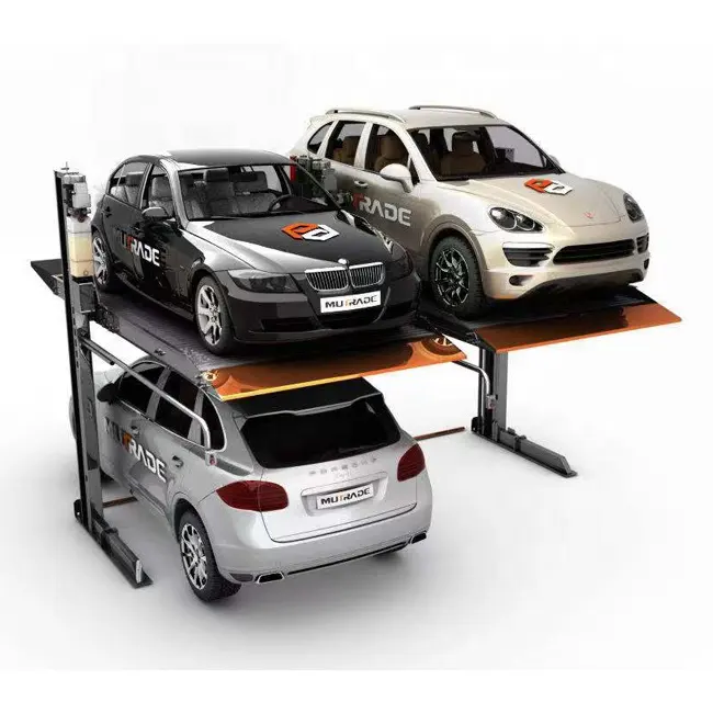दो कारों 2 पद हाइड्रोलिक पार्किंग लिफ्ट दो कारों के लिए खड़ी कार पार्किंग प्रणाली