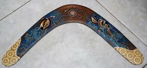 Unique Enterenprise Boomerang Wood Carved Craft Home Decorative BM001 - Product Image 5