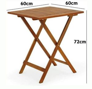 Acacia Solid Wood Teak Wood Chair Set Modern Minimalist Foldable Aluminum Frame Outdoor Dining Garden Patio Courtyard Farmhouse - Product Image 2