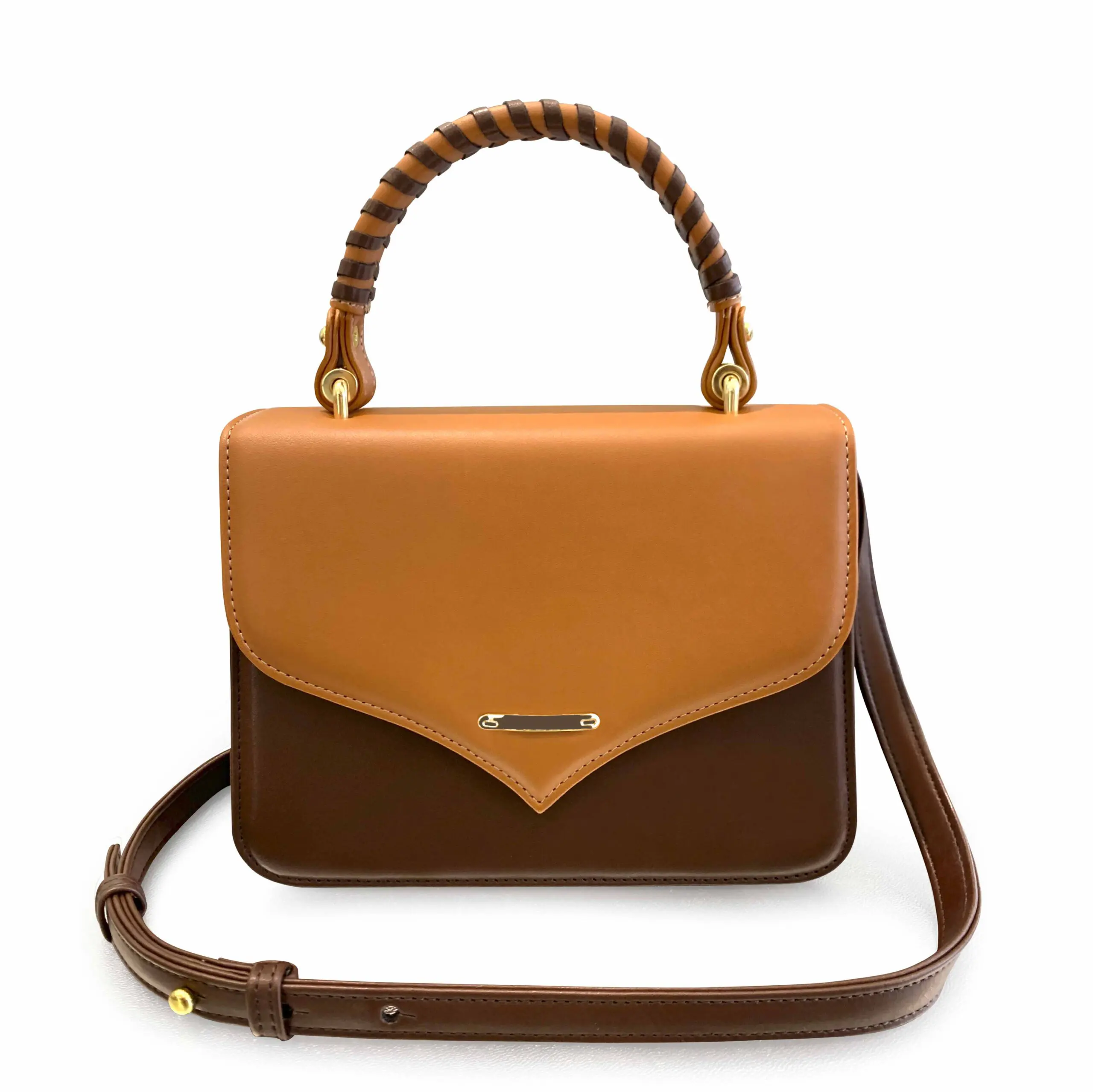 2022 Hot Trend Vintage Women Genuine Leather Satchel Handbags with Two Way Handle