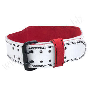 Accesorio de equipo de fitness con cinturón de levantamiento de pesas de cuero con logotipo personalizado - Product Image 4