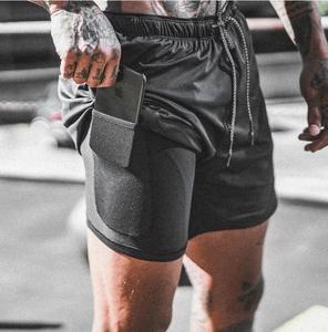 Pantalones cortos impermeables de secado rápido para hombre, ropa para hacer senderismo, correr, entrenamiento, informal, cantidad personalizada, licra, técnica antiimagen - Product Image 3