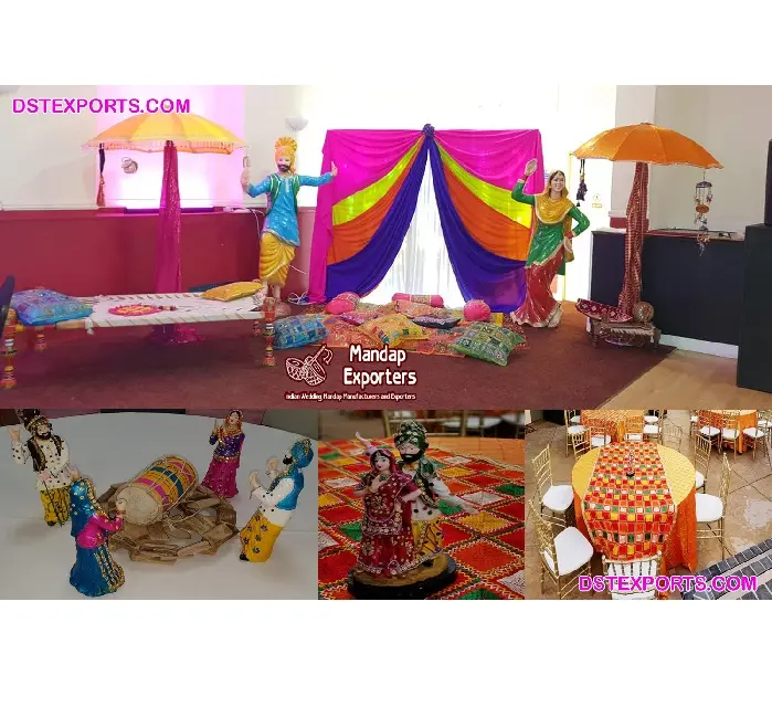 Configuración de decoración para Lohri, decoración de celebración de Lohri para el hogar, Ideas y accesorios de fiesta