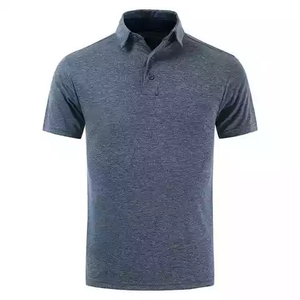 Camiseta de manga corta informal para hombre, camisetas de polo de secado rápido y patrón sólido, logotipo personalizado de talla grande y diseño en blanco, precio al por mayor - Product Image 1