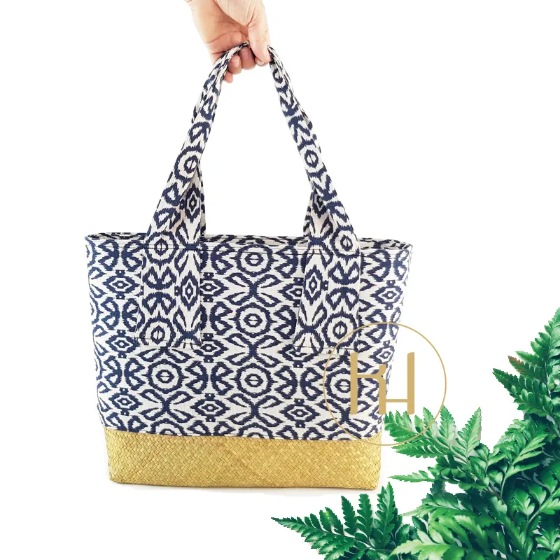 Vietnam Manufacturer Wholesale Factory Price New Design Tote Bucket Bag Shape Lady Seagrass Handbag