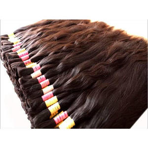 Mèches naturelles indiennes — vallbest, cheveux Remy humains vierges, amples du sud-est, cheveux naturels non traités, en vrac, pour la vente en gros, 100% - Product Image 3