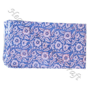 Bloc de main floral imprimé 100% coton tissu tissu par le tissu de cour pour rideaux oreillers robe faisant tissu teint naturel - Product Image 3