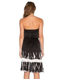 Été 2019 Holiday Boho Women's Wear Rayon Off Shoulder Tie Dye Short Tube Dress For Beach Fun and Summer Outing - Product Image 3