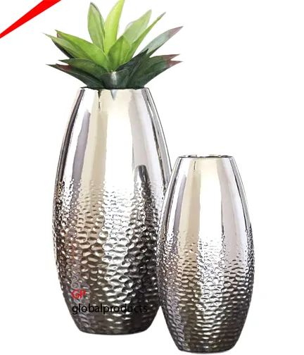 आधुनिक डिजाइन लक्जरी धातु फूल vases के लिए 2 के सेट शादियों के लिए centerpiece फूल फूलदान घर सजावट