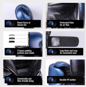 Youth MMA Gloves for Teens Boxing Training <b>Laced</b> PVC Waterproof Outdoor Use - Product Image 2