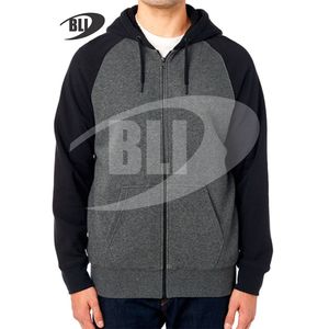 Sweat-shirts à capuche zippés personnalisés de haute qualité pour l'hiver, impression numérique, manches longues, poche croisée, en polaire - Product Image 2