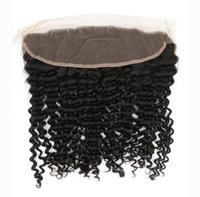 Extensions de cheveux vierges Remy d'Inde du Sud, provenant d'un seul donneur, bouclés profonds, frontal 13x6, 100% cuticules alignées, cheveux bruts, sans perte, sans nœuds