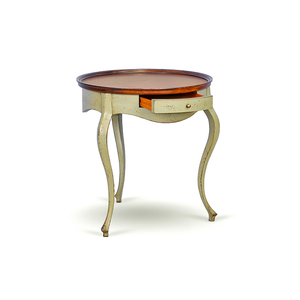 Table d'appoint Manon en acajou massif, style classique français, table d'appoint pour salon, maison, hôtel - Product Image 1