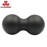 ALLWINWIN PMB03 Ballon de massage en forme d'arachide - 21cm TPR Lisse Double Rouleau de Lacrosse