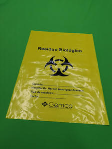 Sac poubelle écologique en plastique PE-BD imprimé avec logo personnalisé pour fournisseurs médicaux et hôpitaux - Product Image 3