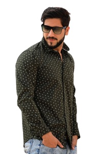 Camisas informales de playa completas para hombre personalizadas de importación Premium al por mayor, Polo transpirable estampado de algodón 100% teñido de talla grande ajustado - Product Image 5