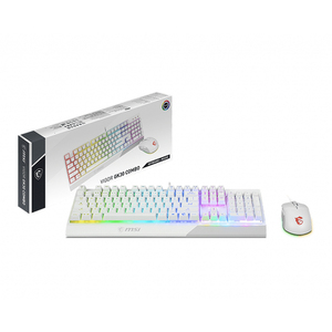 <span class=keywords><strong>MSI</strong></span> vector — ensemble <span class=keywords><strong>souris</strong></span> et <span class=keywords><strong>clavier</strong></span> de jeu, GK30, blanc - Product Image 1