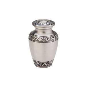 Tir bleu en relief avec adent en argent, crème secret Urn - Product Image 2