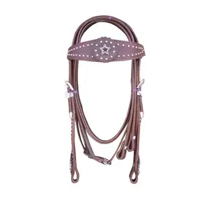 Cabecera de cuero Caballo Western Brida