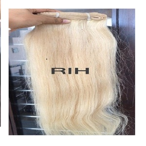 Vente en gros vierge malaisien blond vague droite Extension de cheveux humains Remy trame cheveux 30 pouces de longueur - Product Image 1