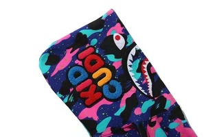 Venta al por mayor de alta calidad Heavy Fleece Shark Hoodie Unisex Full Zip Up Bape Hoodies para hombres Sudadera con logotipo personalizado - Product Image 5