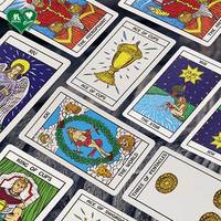 Cartas de Tarot de Gran Tamaño Personalizables con Acabado Liso en Papel Negro Real de Alta Calidad, 78 Cartas con Barniz a Base de Agua