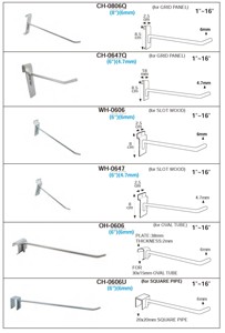 shinny wall mounted hanger slatwall <b>hook</b> - Product Image 3