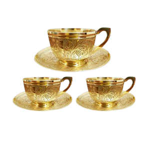 Taza y Platillo de Té de Latón Macizo, Calidad Premium, Forma y Tamaño Personalizados, Juego de Taza y Platillo de Cocina en Venta - Product Image 4