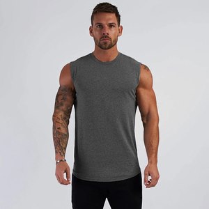 Hot <b>Men</b> Cotton Tank Top Black Color High Quality <b>Singlet</b> Sleeveless Slim Fit Vest Breathable Quick Dry Formal Stand Collar - Product Image 4