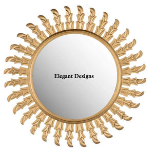 Miroir mural rond galvanisé à la main miroir en métal suspendu décoratif bon marché pour la décoration de la chambre - Product Image 3