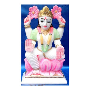 เศวตศิลาหินอ่อน Laxm รูปปั้นเทพธิดา - Product Image 1