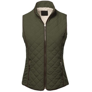 Gilet matelassé à doublure réversible pour femme, veste noire sans manches, légère, avec poches, fermeture éclair complète - Product Image 4