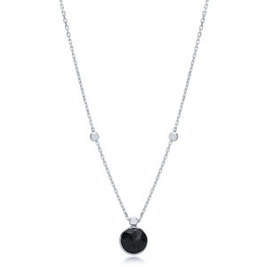 Collier pour femmes, breloque pailletée en pierre Onyx, pendentif Design tendance, bijoux en argent Sterling 925 fait à la main - Product Image 2