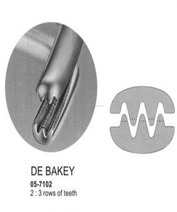 Pinzas Dentadas Manuales de Acero DE-BAKEY para Injertos Vasculares - Product Image 1