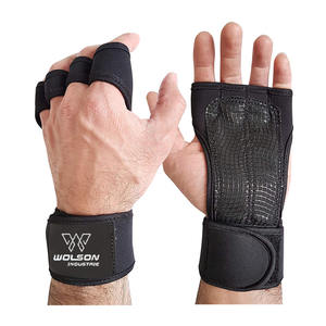 Transpirable hombres mujeres medio dedo entrenamiento levantamiento de pesas entrenamiento de culturismo Fitness gimnasio guantes para Unisex producto de alta calidad - Product Image 4