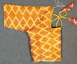 Blouse en tissu tissé ikkart, un look à col de cœur avec des manches à volants, design petten - Product Image 6