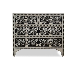 Último diseño, forma personalizada, acabado de incrustaciones de hueso, mesa de esquina, mesita de noche para decoración de dormitorio de madera de Mango de calidad duradera - Product Image 2