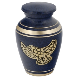 Urnas funerarias de entierro con diseño de mariposa pintadas a mano con acabado esmaltado de color negro, urnas de Metal decorativas personalizadas al por mayor - Product Image 2
