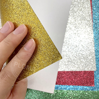 Feuilles de papier synthétique PVC pailleté format A4, couleurs assorties, jetables, simple face, pour loisirs créatifs pour enfants, fabrication de cartes, cadres photo PLOMA