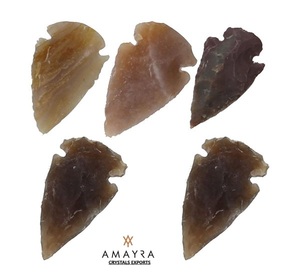 Puntas de Flecha de Obsidiana de Caoba India Natural Talladas a Mano de 1.5 Pulgadas, Venta al por Mayor en Línea, Amayra Crystals Exports, Gujarat, India - Product Image 3