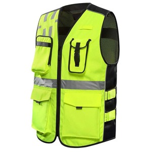 Gilet de sécurité réfléchissant pour la construction, en polyester respirant, unisexe, pour la conduite nocturne et le travail - Product Image 6