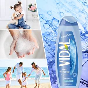 Espuma de Baño Vidal 250ml, Líquido Hidratante con Talco para Mujeres Adultas - Product Image 3