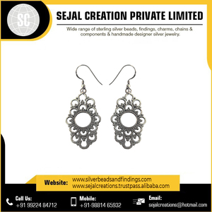 Produit chaud de grandes boucles d'oreilles en argent sterling au prix de gros en Inde du vendeur indien et du fournisseur en gros - Product Image 4