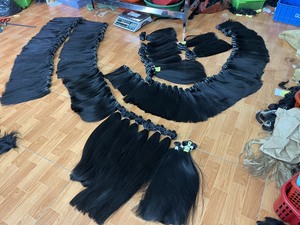 Thế Giới Tóc Công Ty Cung Cấp Chất Lượng Cao Việt Nam Tự Nhiên Màu Đen Nguyên Con Người Phần Mở Rộng Tóc Giá Thấp Trinh Remy Lớp Máy - Product Image 2
