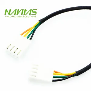 OEM 4 Pin 2.54mm Pitch 1007 24awg TE 1375820-4 konektor Male Female Cable Assembly