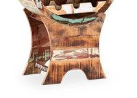 Porte-bouteilles en bois recyclé naturel fait main Akku Art |   Meuble de rangement vintage industriel pour bouteilles, mobilier Horeca pour restaurants