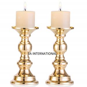 Bougeoir pour hôtels et maisons Bougeoir au design exquis Bougeoir de luxe en laiton brillant poli et doré - Product Image 1