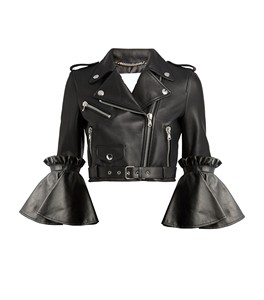 สีดำ100% Cowhide ปุ่มและเข็มขัดปิดผู้หญิงแจ็คเก็ตแฟชั่นลำลองที่มีอยู่ในทุกสี - Product Image 1