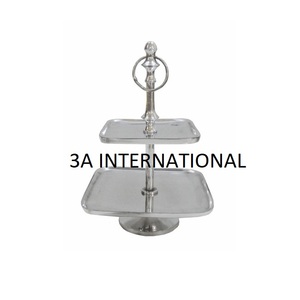 แท่นวางเค้กทำมือสำหรับงานเลี้ยงวันเกิดขนาด2ชั้นวางเค้กปาร์ตี้สุดหรูที่วางเค้กชุบทอง2ชั้น - Product Image 5